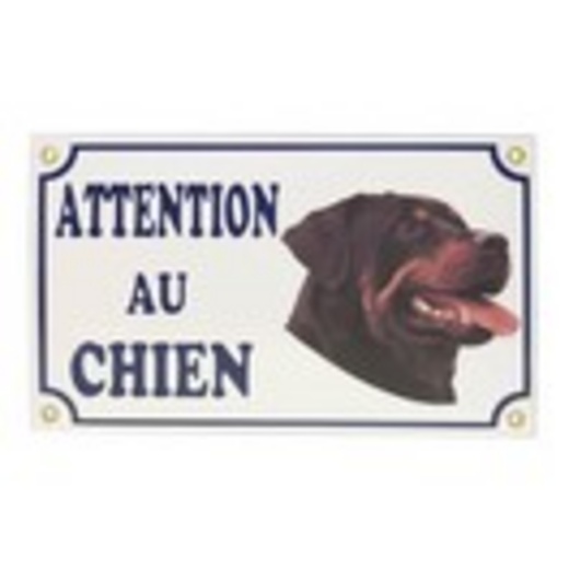 Plaque de garde mtal maill - Rottweiler