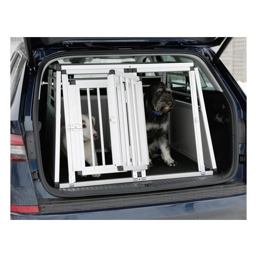 Cage de transport double en Aluminium pour deux chiens. Caisses de transport  Morin : Accessoires pour le voyage en voiture, train ou en avion pour chien  et chat