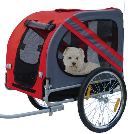 Remorque vélo pour chien DoggyRide Novel20 Trailer rouge - Britch Lite  accouplement porte-bagages