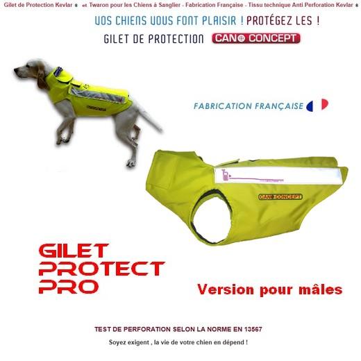 PROTECT PRO Kevlar. Gilet de protection pour chien de chasse, gilet harnais  sport canin : Morin, équipements de sport canin