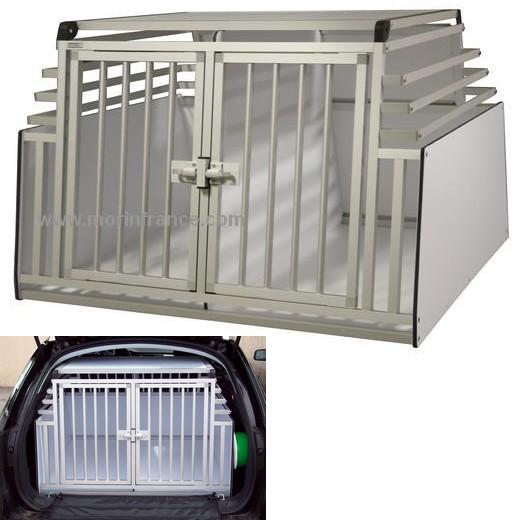 Cage de transport DogBox Pro Double pour chiens modèle rehaussée. Caisses  de transport pour voiture et le voyage en voiture, train ou avion pour chien  et chat