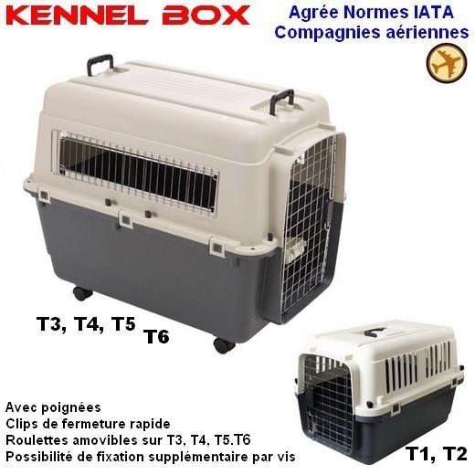 Cage de transport Kennel Box. Caisse Vari Kennel pour chien et