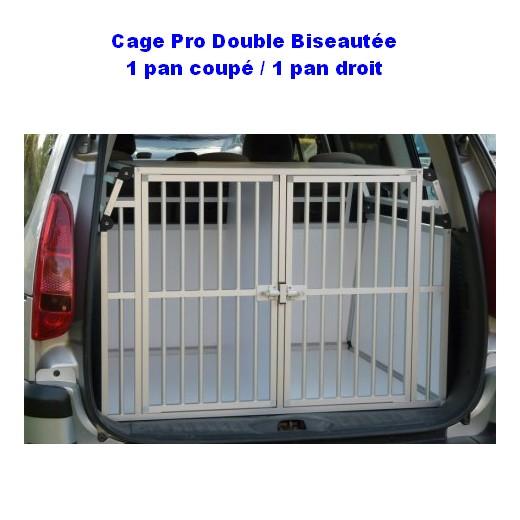 Cage de transport DogBox Pro DOUBLE BISEAUTEE (2 chiens). Pour le