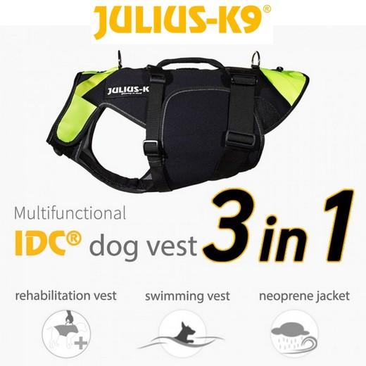 harnais gilet de sauvetage 3 en 1 julius k9 - Pour la protection du chien  contre le froid et la pluie