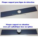 Plaque support pour ligne de dtection / pot inox cylindrique - image 1