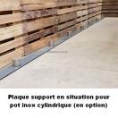 Plaque support pour ligne de dtection / pot inox cylindrique - image 3