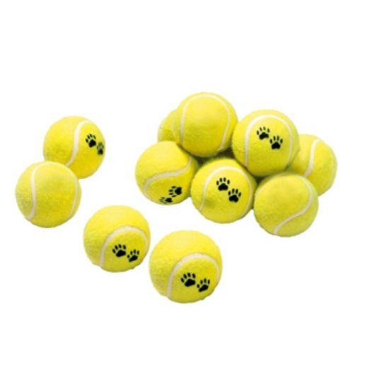 Lot de 12 balles de tennis pour chien. Animalerie Morin France
