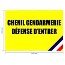 Panneau "Chenil gendarmerie - Dfense dentrer"