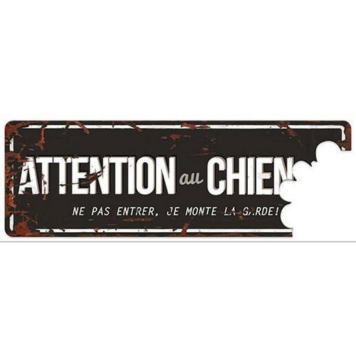 Meilleurs prix pour Panneau d'affichage attention au chien F D&D Home