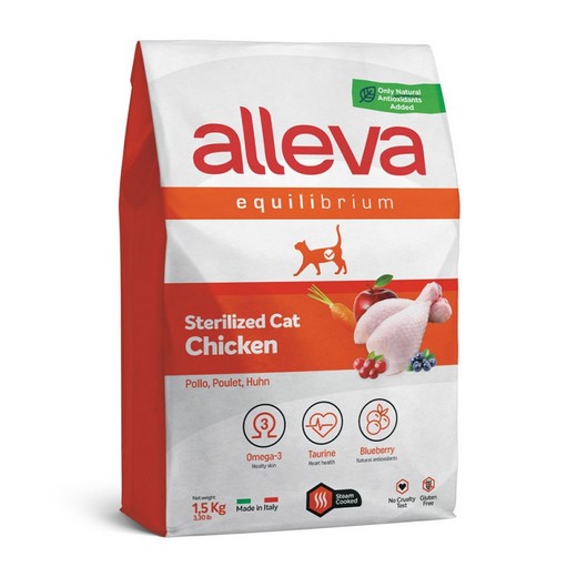 Alleva Equilibrium chat, poulet, stérilisé