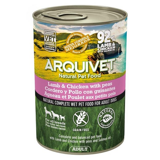 Meilleurs prix pour Arquivet agneau et poulet aux petits pois et huile de saumon 400 gr