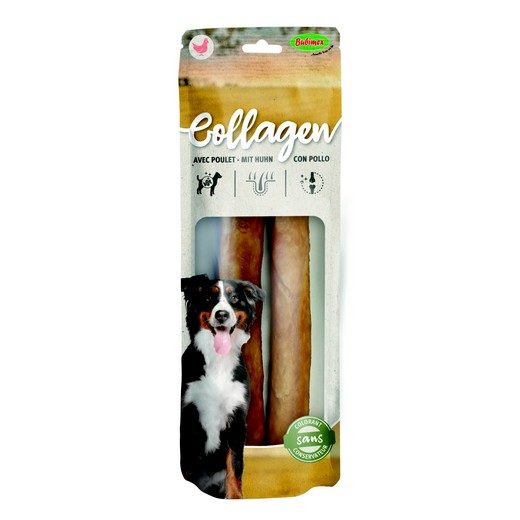 BUBIMEX Sticks de collagène au poulet pour moyen et grand chien