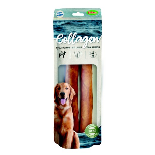 BUBIMEX Sticks de collagène au saumon pour moyen et grand chien