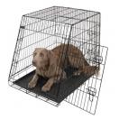 Cage de transport mtal pliante pour chiens et chats avec pan inclin - image 3